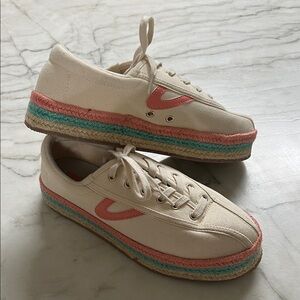 Tretorn Nylite Plus Espadrille Platform Lace Up Sneaker Women’s Size 8 1/2 m